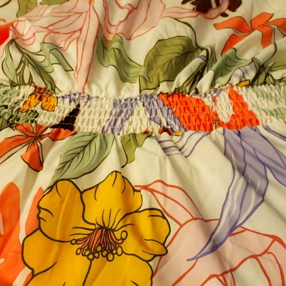 Cupshe Breanne Floral Smocked Back of Waist Mini Dress Size L - Picture 7 of 8